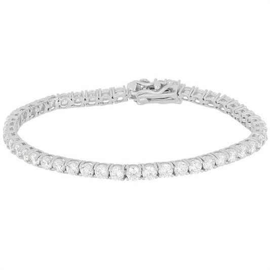 BRACCIALE TENNIS 3MM BIANCO IN ARGENTO 925