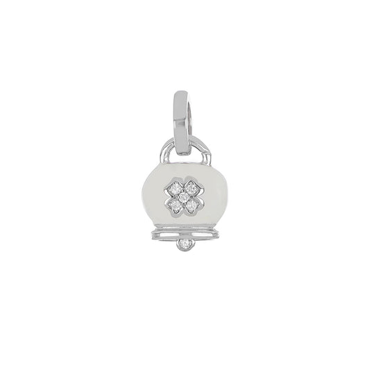 Pendente Campanella Smalto bianco/nero - Argento 925