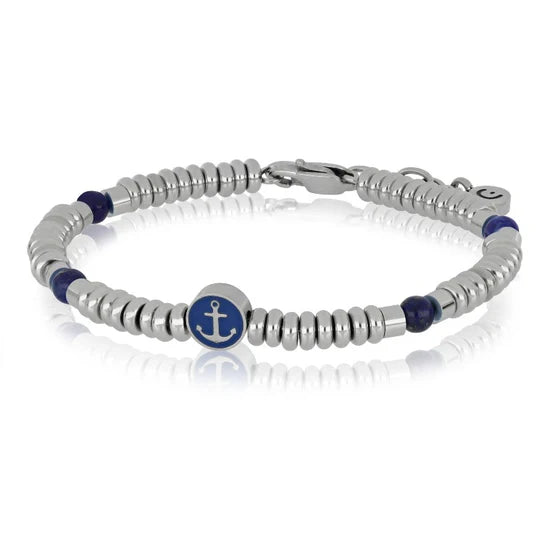 Bracciale uomo con ancora - Belay blu