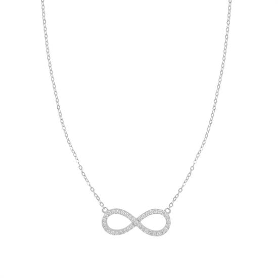 Collana infinito piccolo zirconato - Argento 925