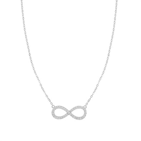 Collana infinito piccolo zirconato - Argento 925