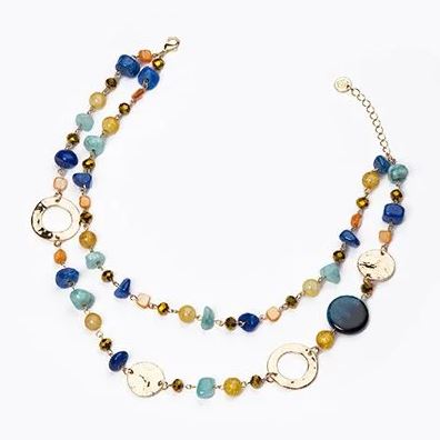 Collana pietre blu