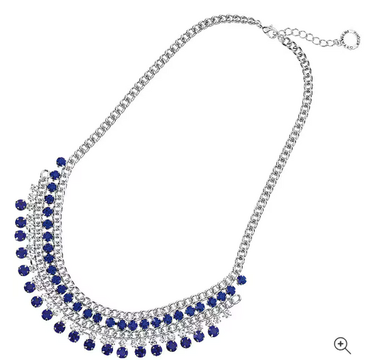 Collana con cristalli blu