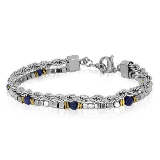 Bracciale lapislazzuli ed ematite da uomo –&nbsp;Maji