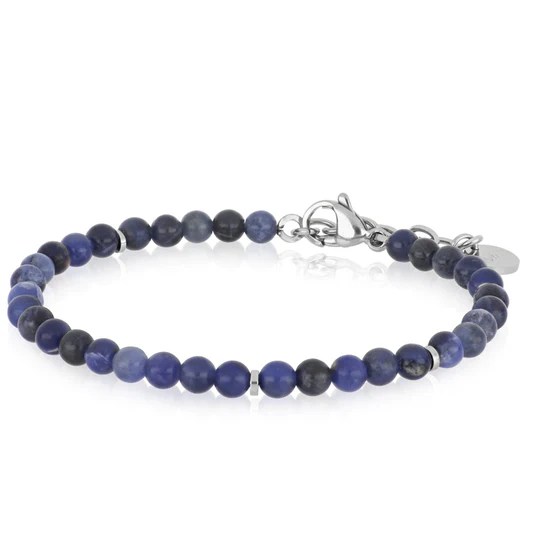 Bracciale uomo pietre blu –&nbsp;Shani