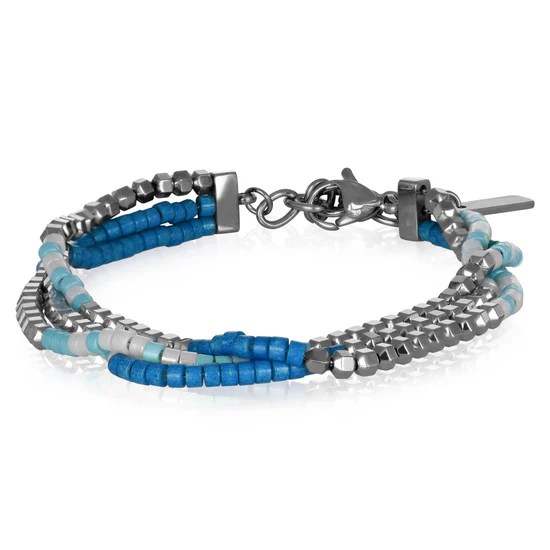 Bracciale Uomo Ematite e Pietre Azzurre –&nbsp;Koran