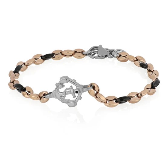 Bracciale con ancora uomo in acciaio –&nbsp;Ocean