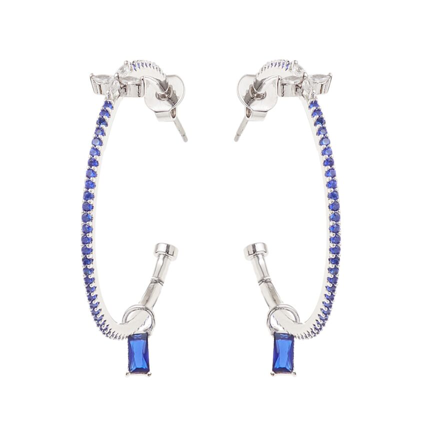 Orecchini rodiati con cubic&nbsp;zirconia