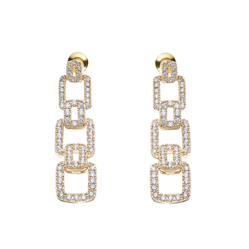 Orecchini placcati oro con cubic&nbsp;zirconia