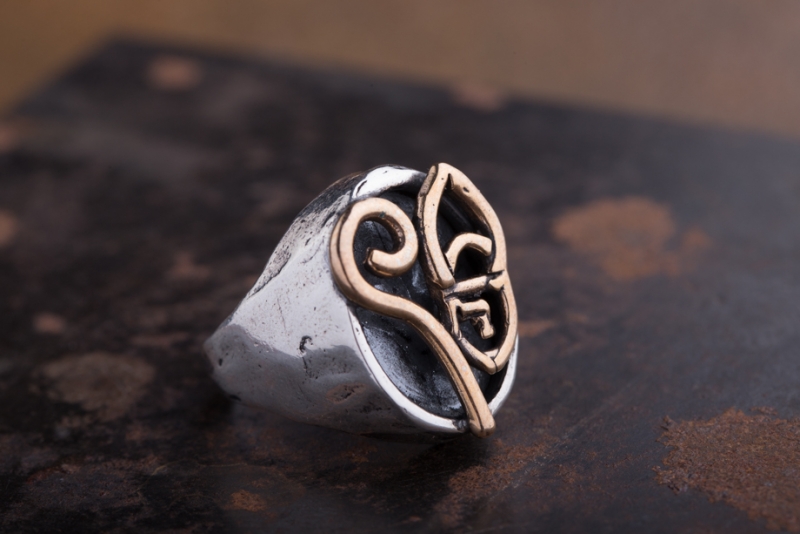 Anello San Gennaro chevalier&nbsp;ovale