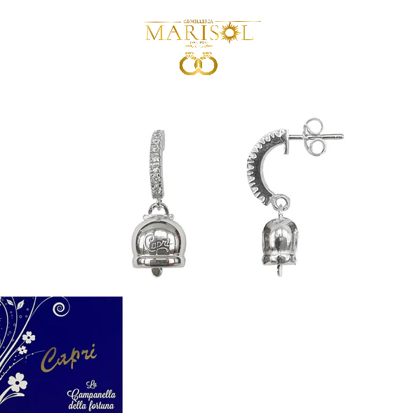 Orecchini campanella – cerchietto&nbsp;zircone