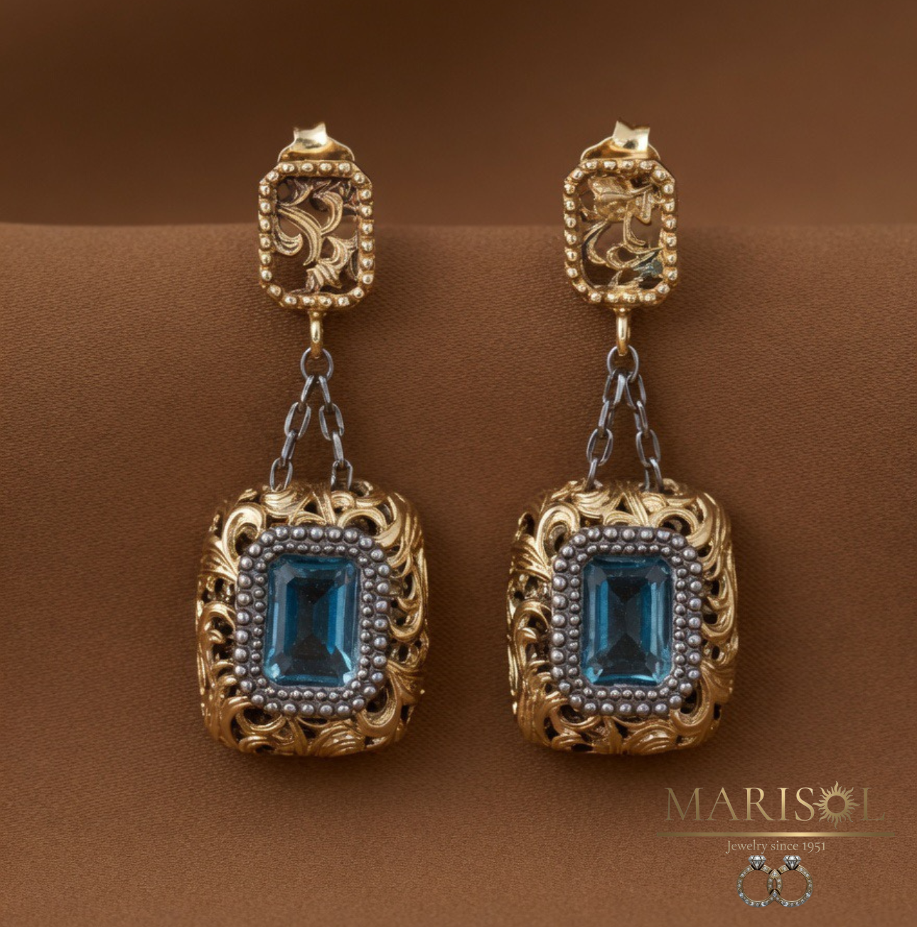 Orecchini con quarzi&nbsp;verdi