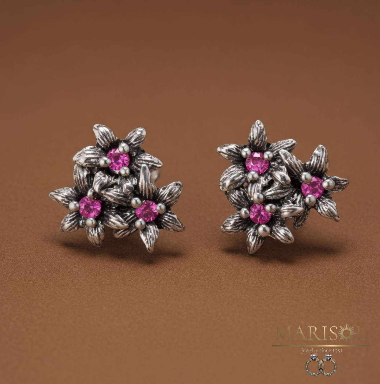 Orecchini con quarzi&nbsp;rubino