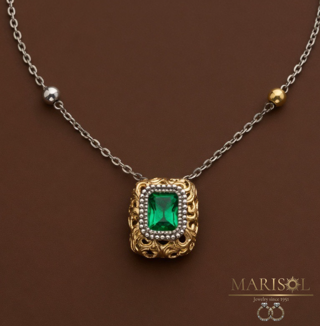 Collana con quarzo&nbsp;verde