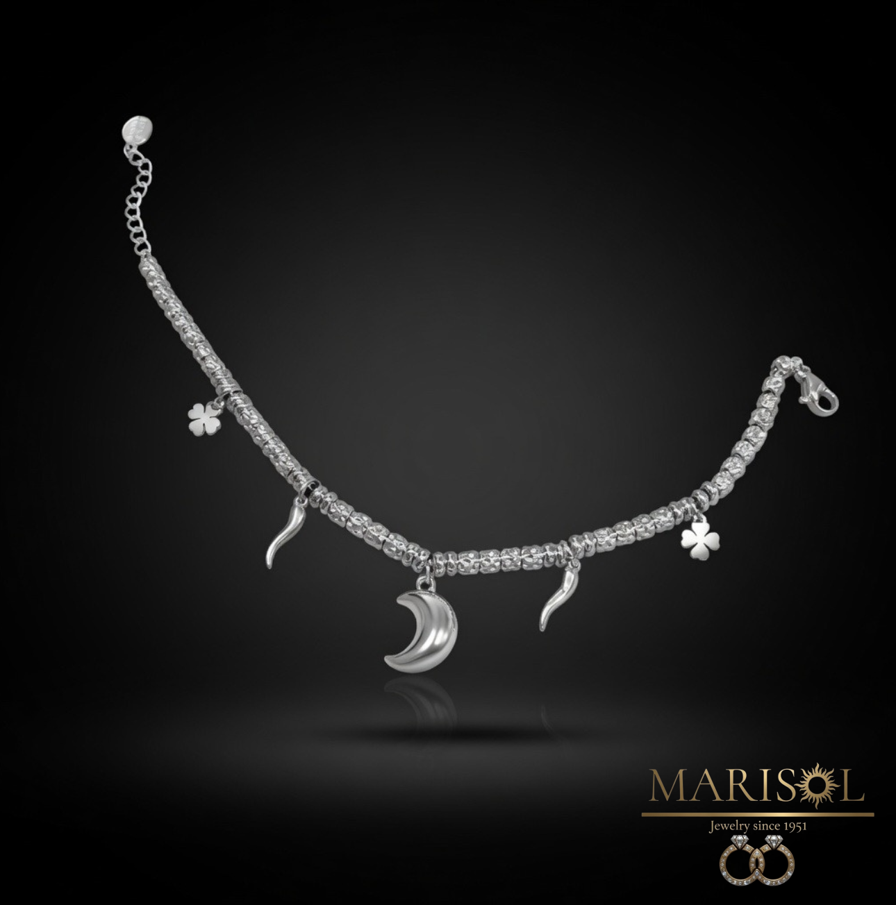 Bracciale in acciaio – Luna&nbsp;corni
