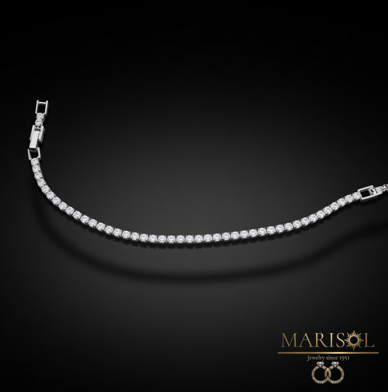Bracciale in acciaio – Tennis&nbsp;bianco