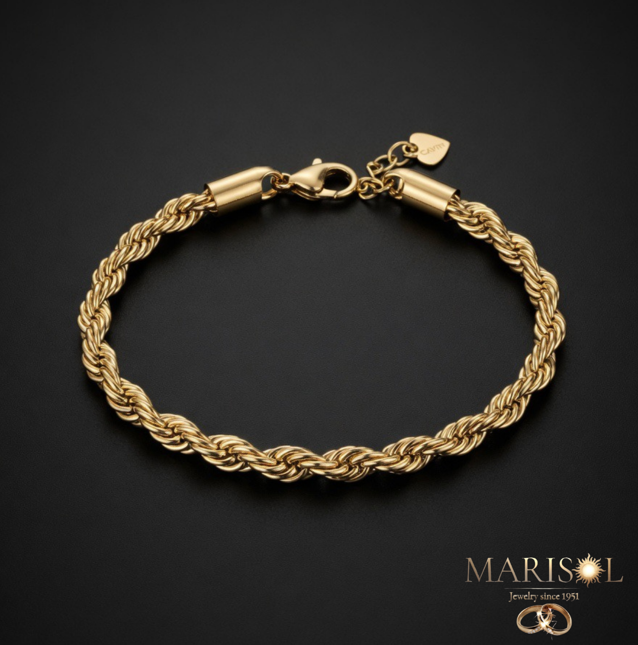 Bracciale uomo funetta&nbsp;dorata