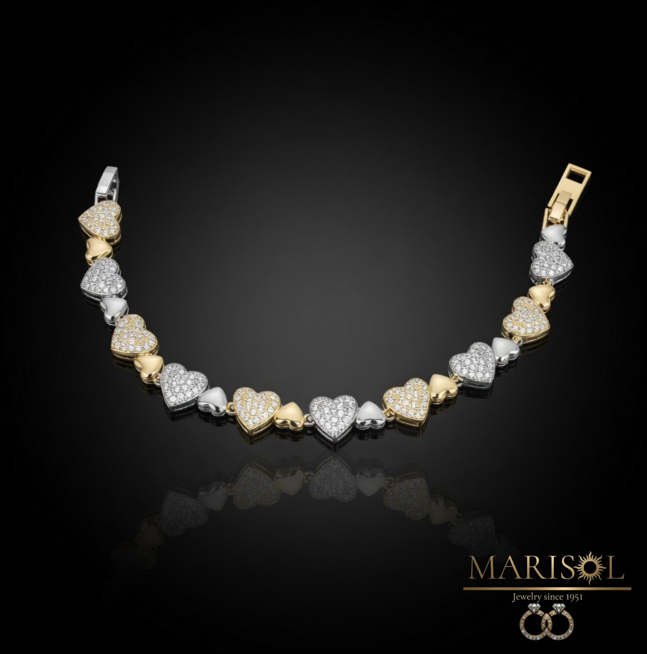 Bracciale in acciaio  – Elegance&nbsp;cuori