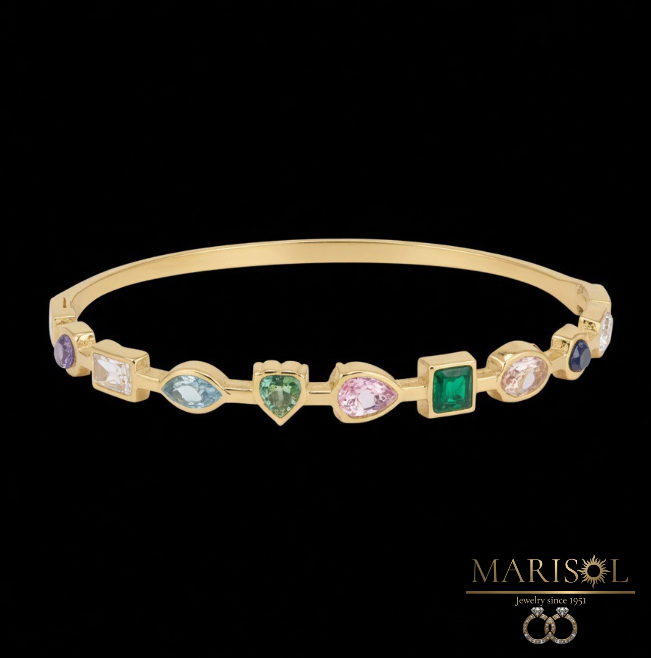 Bracciale in acciaio – Rigido&nbsp;pietre