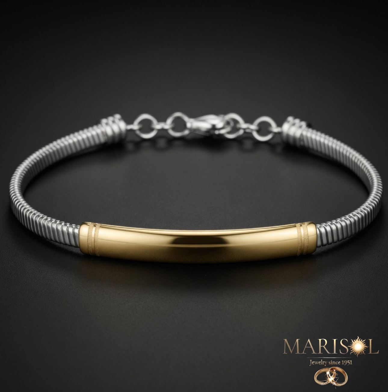 Bracciale uomo Brosway targa oro e&nbsp;acciaio