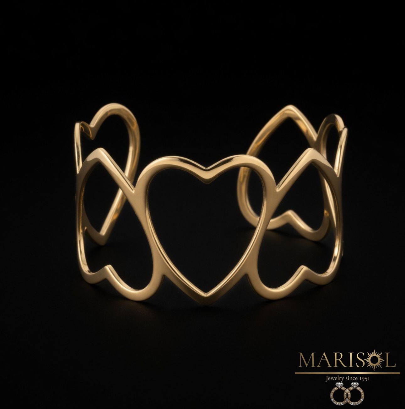 Bracciale in acciaio – Rigido schiava&nbsp;cuori
