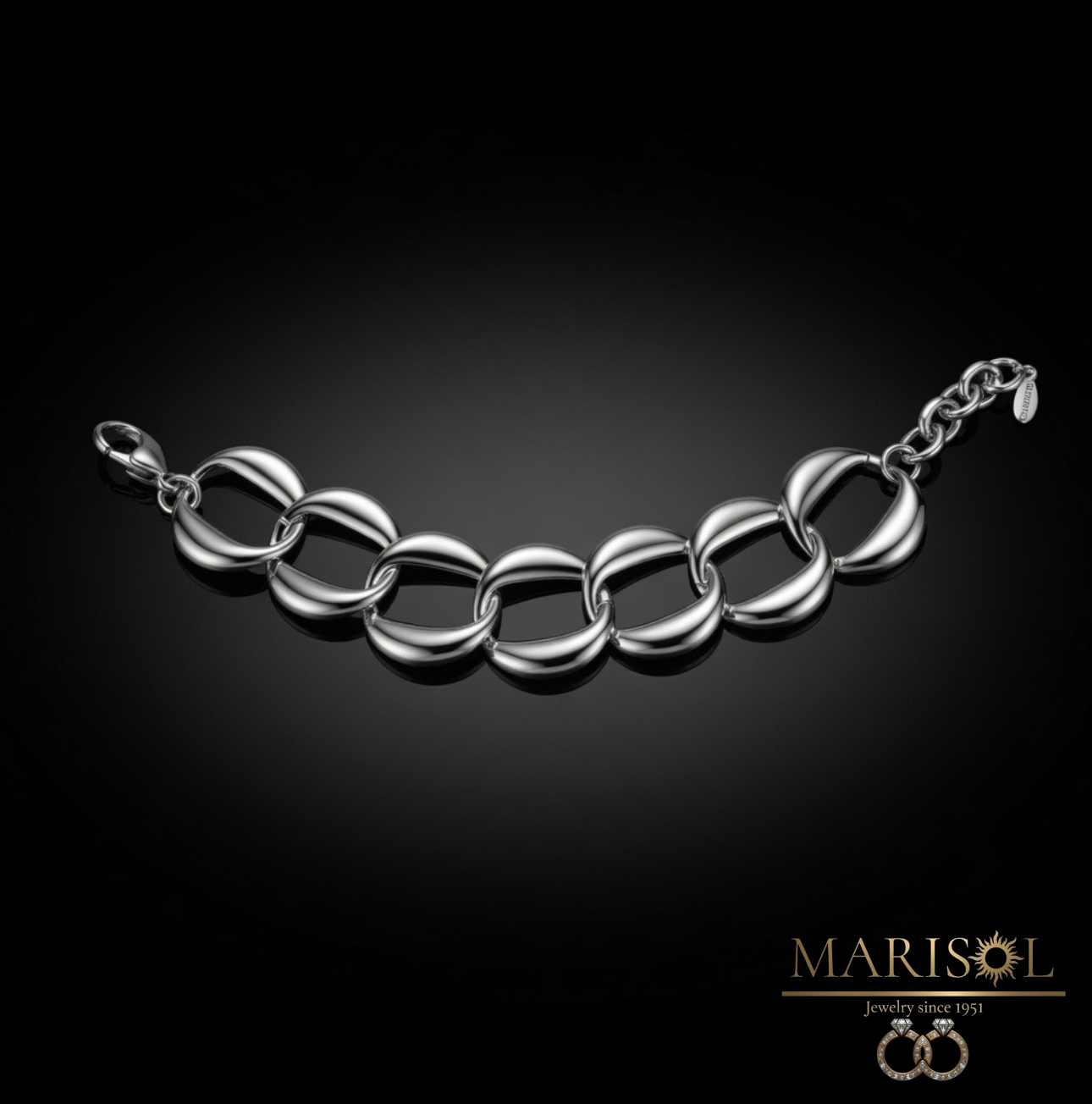 Bracciale in acciaio – Grande rodio&nbsp;I