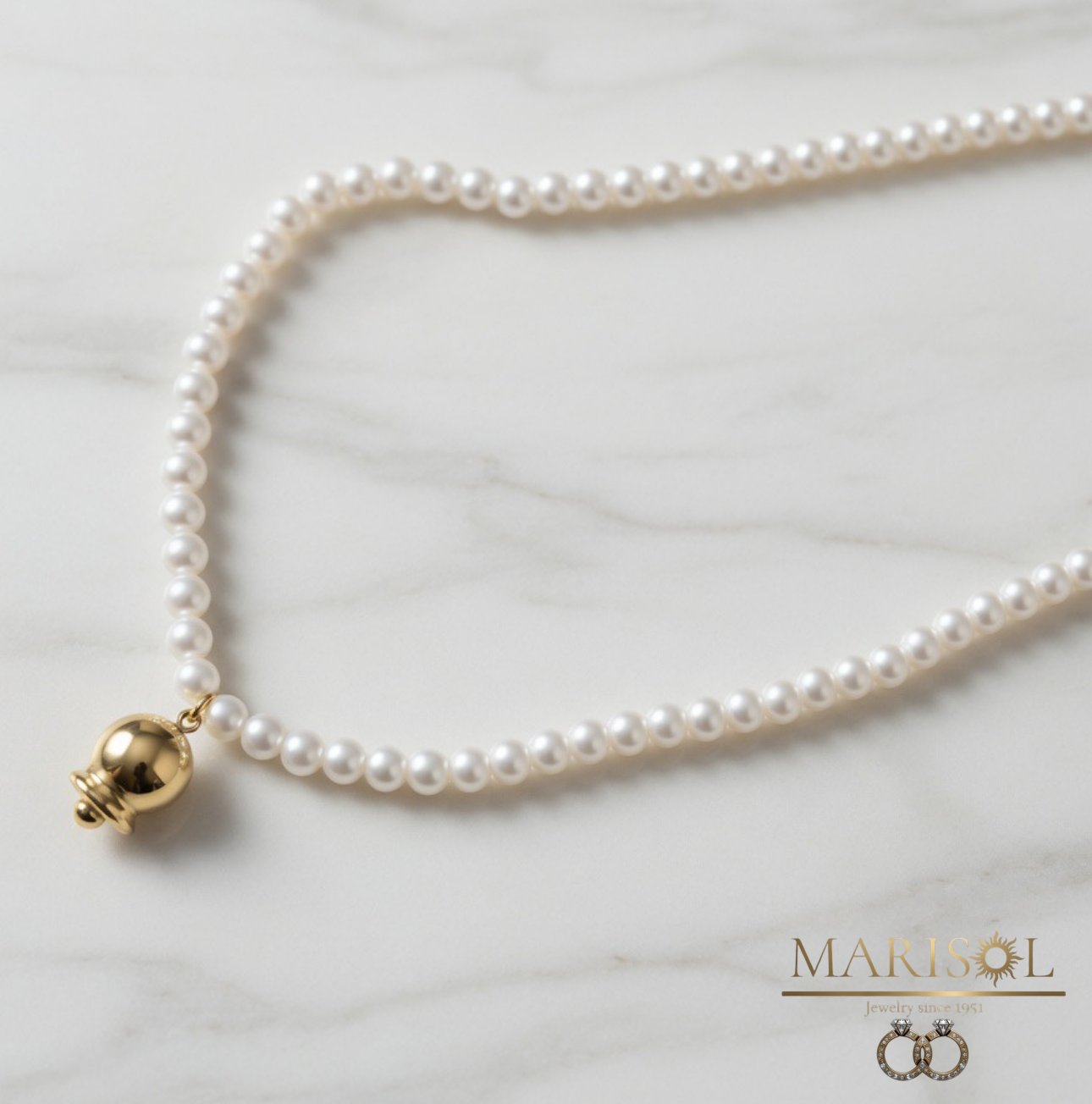 Collana acciaio – campanella&nbsp;perle