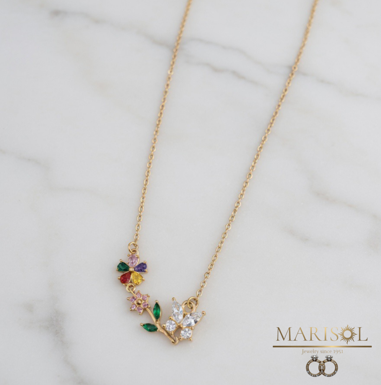 Collana acciaio – Fiori&nbsp;delice